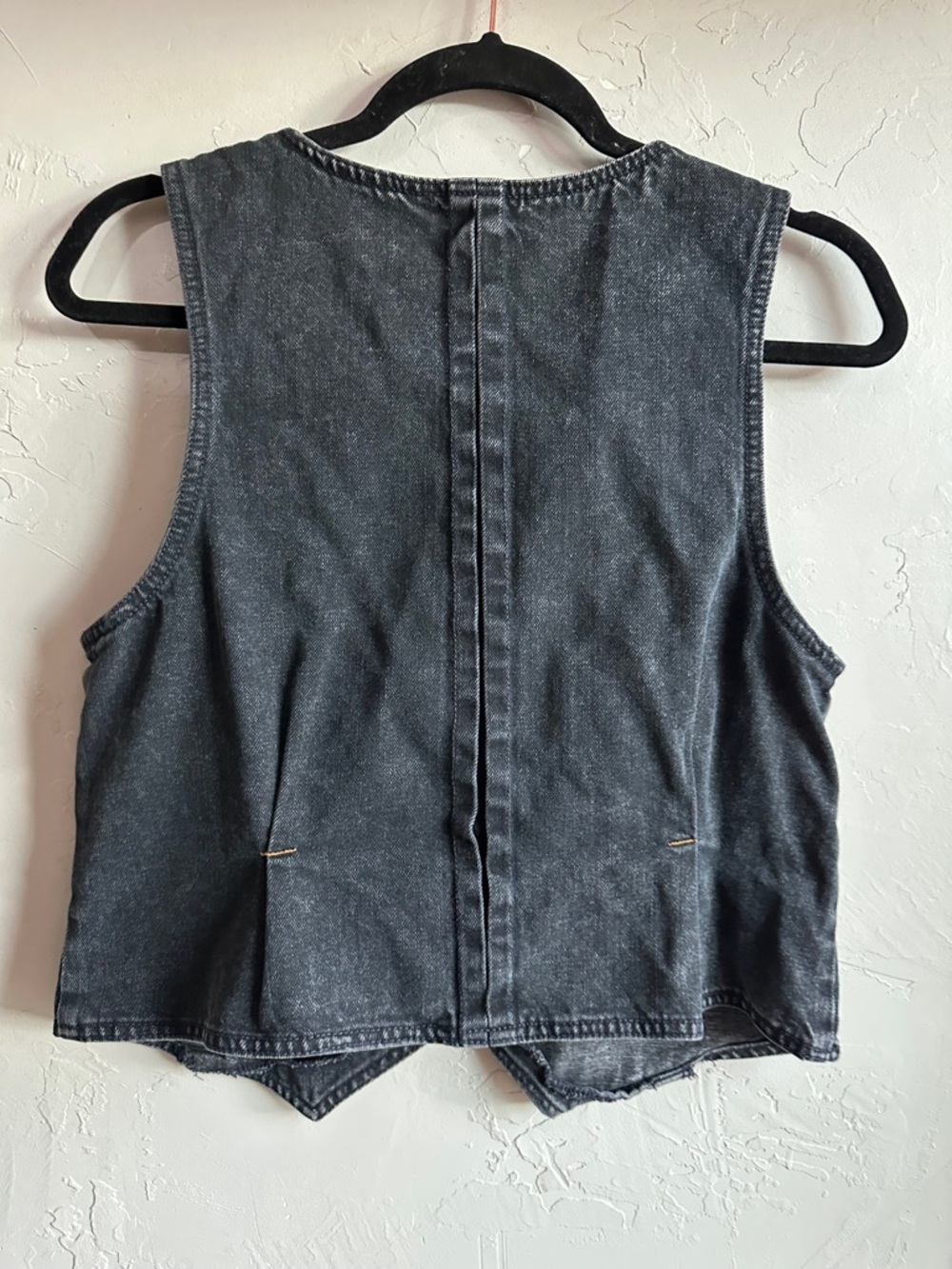 BeBop Black Washed Denim Vest - Picture 6 of 10